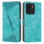 For Motorola Edge 40 Dream Triangle Leather Phone Case with Lanyard(Green)