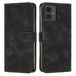 For Motorola Moto G14 Dream Triangle Leather Phone Case with Lanyard(Black)