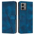 For Motorola Edge 40 Neo Dream Triangle Leather Phone Case with Lanyard(Blue)