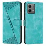 For Motorola Edge 40 Neo Dream Triangle Leather Phone Case with Lanyard(Green)