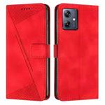 For Motorola Moto G54 Dream Triangle Leather Phone Case with Lanyard(Red)