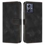 For Motorola Moto G54 Dream Triangle Leather Phone Case with Lanyard(Black)