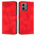 For Motorola Moto G84 Dream Triangle Leather Phone Case with Lanyard(Red)
