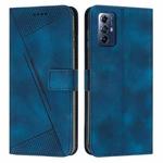 For Motorola Moto G Play 2024 Dream Triangle Leather Phone Case with Lanyard(Blue)