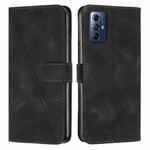 For Motorola Moto G Play 2024 Dream Triangle Leather Phone Case with Lanyard(Black)