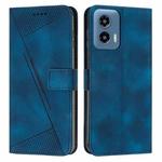 For Motorola Moto G Play 5G 2024/Moto G 5G 2024 Dream Triangle Leather Phone Case with Lanyard(Blue)