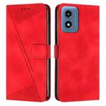 For Motorola Moto G04/G24 Dream Triangle Leather Phone Case with Lanyard(Red)