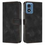 For Motorola Moto G04/G24 Dream Triangle Leather Phone Case with Lanyard(Black)