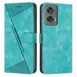 For Motorola Edge 50 Fusion Dream Triangle Leather Phone Case with Lanyard(Green)