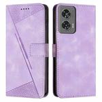 For Motorola Edge 50 Fusion Dream Triangle Leather Phone Case with Lanyard(Purple)