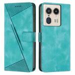 For Motorola Edge 50 Pro Dream Triangle Leather Phone Case with Lanyard(Green)