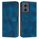 For Motorola Edge 2024 Dream Triangle Leather Phone Case with Lanyard(Blue)