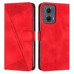 For Motorola Edge 2024 Dream Triangle Leather Phone Case with Lanyard(Red)