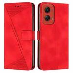 For Motorola Moto G Stylus 5G 2024 Dream Triangle Leather Phone Case with Lanyard(Red)