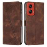 For Motorola Moto G Stylus 5G 2024 Dream Triangle Leather Phone Case with Lanyard(Brown)