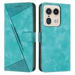 For Motorola Moto X50 Ultra Dream Triangle Leather Phone Case with Lanyard(Green)