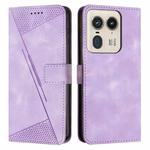 For Motorola Moto X50 Ultra Dream Triangle Leather Phone Case with Lanyard(Purple)