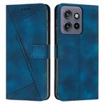 For Motorola Edge 50 Neo Dream Triangle Leather Phone Case with Lanyard(Blue)