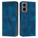 For Motorola Moto G35 Dream Triangle Leather Phone Case with Lanyard(Blue)