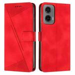 For Motorola Moto G35 Dream Triangle Leather Phone Case with Lanyard(Red)