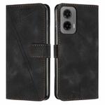 For Motorola Moto G35 Dream Triangle Leather Phone Case with Lanyard(Black)