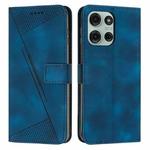 For Motorola Moto G75 Dream Triangle Leather Phone Case with Lanyard(Blue)