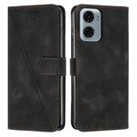 For Motorola Moto G05 Dream Triangle Leather Phone Case with Lanyard(Black)