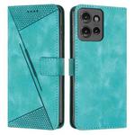 For Motorola Moto G 5G 2025 Dream Triangle Leather Phone Case with Lanyard(Green)