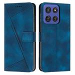For Motorola Edge 60 Fusion Dream Triangle Leather Phone Case with Lanyard(Blue)