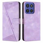 For Motorola Moto G Stylus 5G 2025 Dream Triangle Leather Phone Case with Lanyard(Purple)