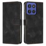 For Motorola Moto G Stylus 5G 2025 Dream Triangle Leather Phone Case with Lanyard(Black)