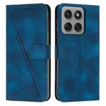 For Motorola Edge 60 Pro Dream Triangle Leather Phone Case with Lanyard(Blue)