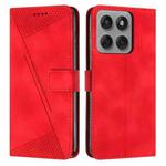 For Motorola Edge 60 Pro Dream Triangle Leather Phone Case with Lanyard(Red)
