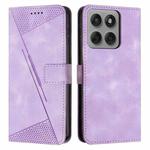 For Motorola Edge 60 Pro Dream Triangle Leather Phone Case with Lanyard(Purple)