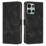 For Motorola Moto G56 5G Dream Triangle Leather Phone Case with Lanyard(Black)