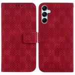 For Samsung Galaxy M14 Double 8-shaped Embossed Leather Phone Case(Red)