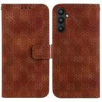For Samsung Galaxy A54 5G Double 8-shaped Embossed Leather Phone Case(Brown)