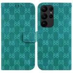 For Samsung Galaxy S23 Ultra 5G Double 8-shaped Embossed Leather Phone Case(Green)