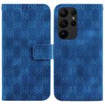 For Samsung Galaxy S23 Ultra 5G Double 8-shaped Embossed Leather Phone Case(Blue)