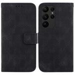 For Samsung Galaxy S23 Ultra 5G Double 8-shaped Embossed Leather Phone Case(Black)