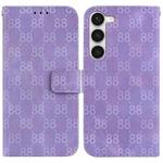 For Samsung Galaxy S23+ 5G Double 8-shaped Embossed Leather Phone Case(Purple)