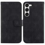 For Samsung Galaxy S23+ 5G Double 8-shaped Embossed Leather Phone Case(Black)