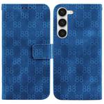 For Samsung Galaxy S23 5G Double 8-shaped Embossed Leather Phone Case(Blue)