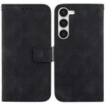 For Samsung Galaxy S23 5G Double 8-shaped Embossed Leather Phone Case(Black)