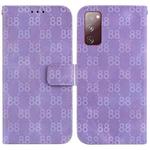 For Samsung Galaxy S20 FE 4G / 5G Double 8-shaped Embossed Leather Phone Case(Purple)