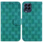 For Samsung Galaxy M53 5G Double 8-shaped Embossed Leather Phone Case(Green)