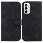 For Samsung Galaxy M23 / F23 Double 8-shaped Embossed Leather Phone Case(Black)