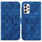 For Samsung Galaxy A33 5G Double 8-shaped Embossed Leather Phone Case(Blue)