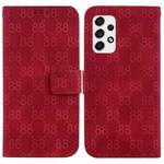 For Samsung Galaxy A33 5G Double 8-shaped Embossed Leather Phone Case(Red)