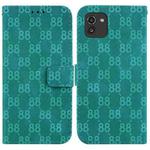 For Samsung Galaxy A03 166mm Double 8-shaped Embossed Leather Phone Case(Green)